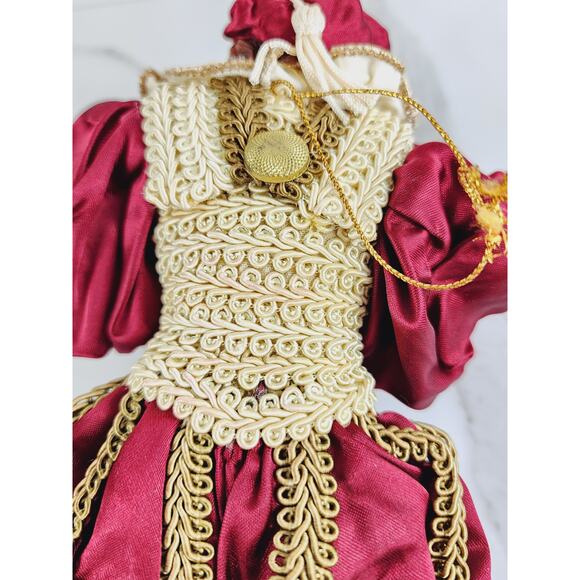 Christmas Victorian Harlequin Jester Rare Aldik Doll Ornament 13" Tradition Gold - Picture 13 of 16